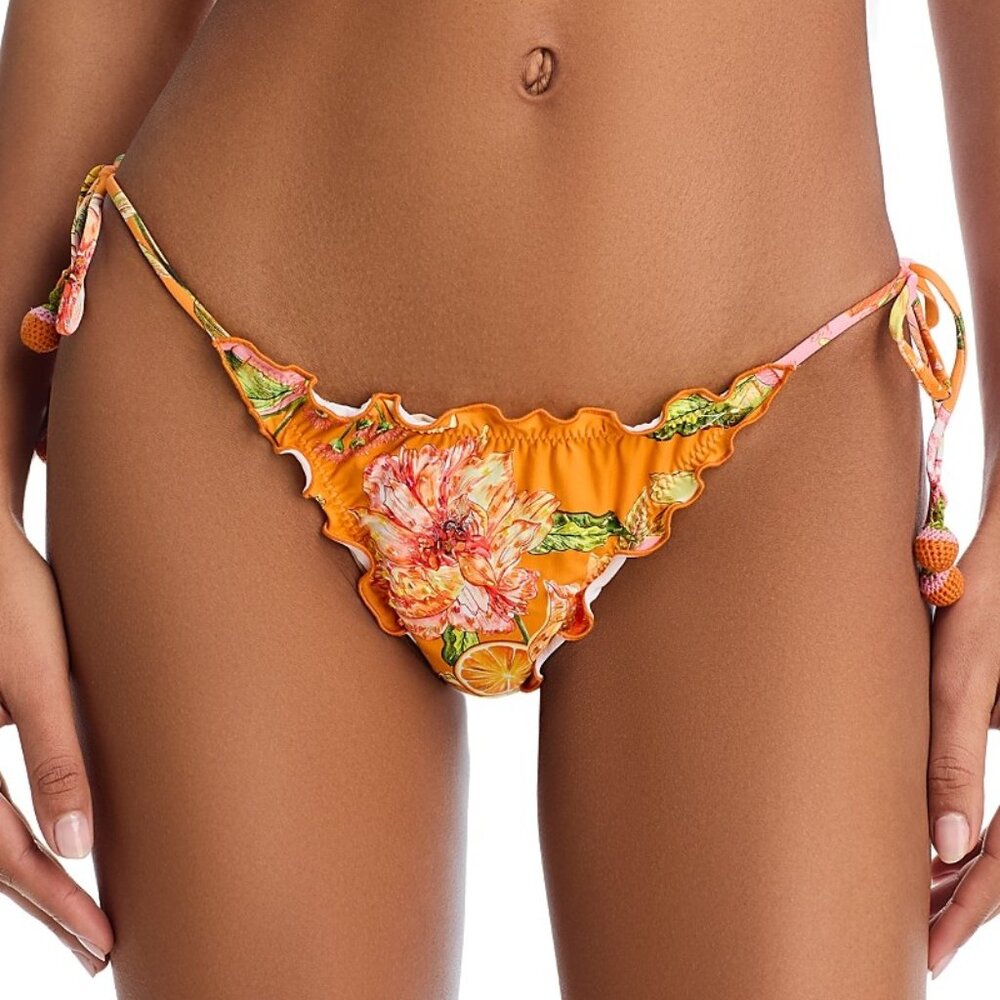 PQ Swim Orange Floral Bikini Bottom
